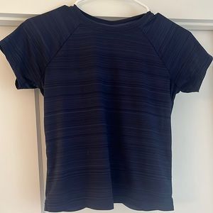 Athleta Girl navy blue casual short sleeve top-size 12